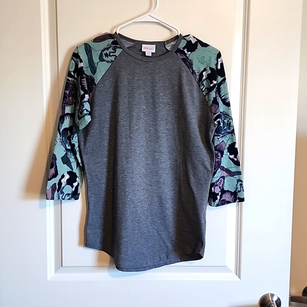 LuLaRoe, small, baseball style, 3/4 sleeve, shirt
